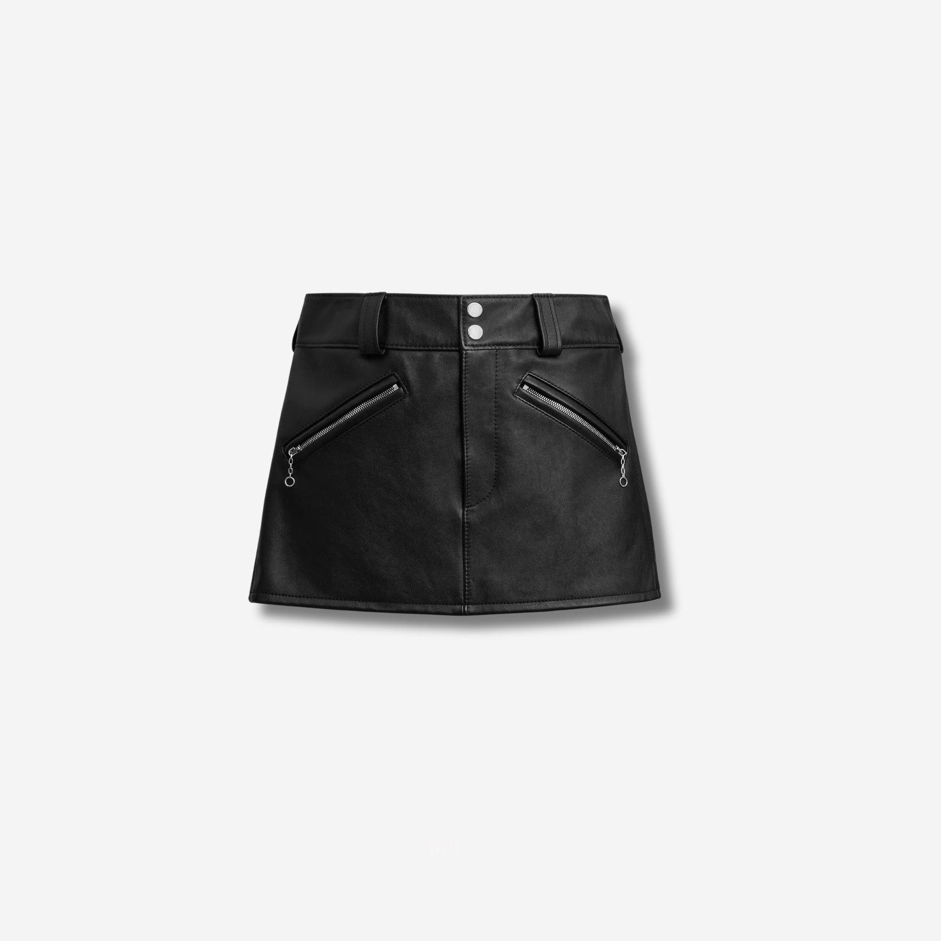 Coach Leather Mini Skirt