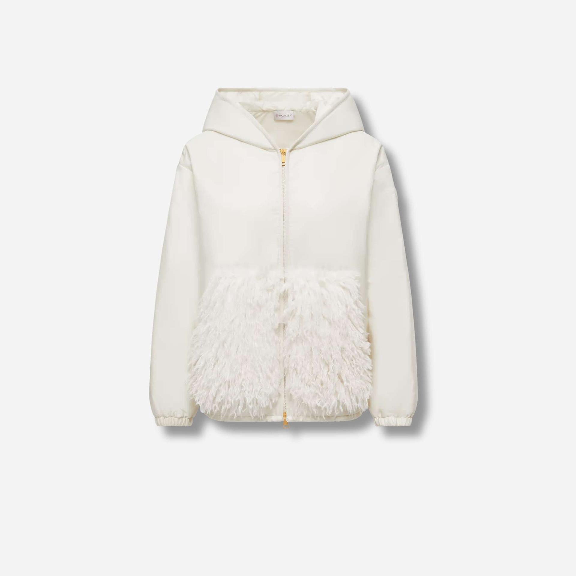 moncler white fur jacket