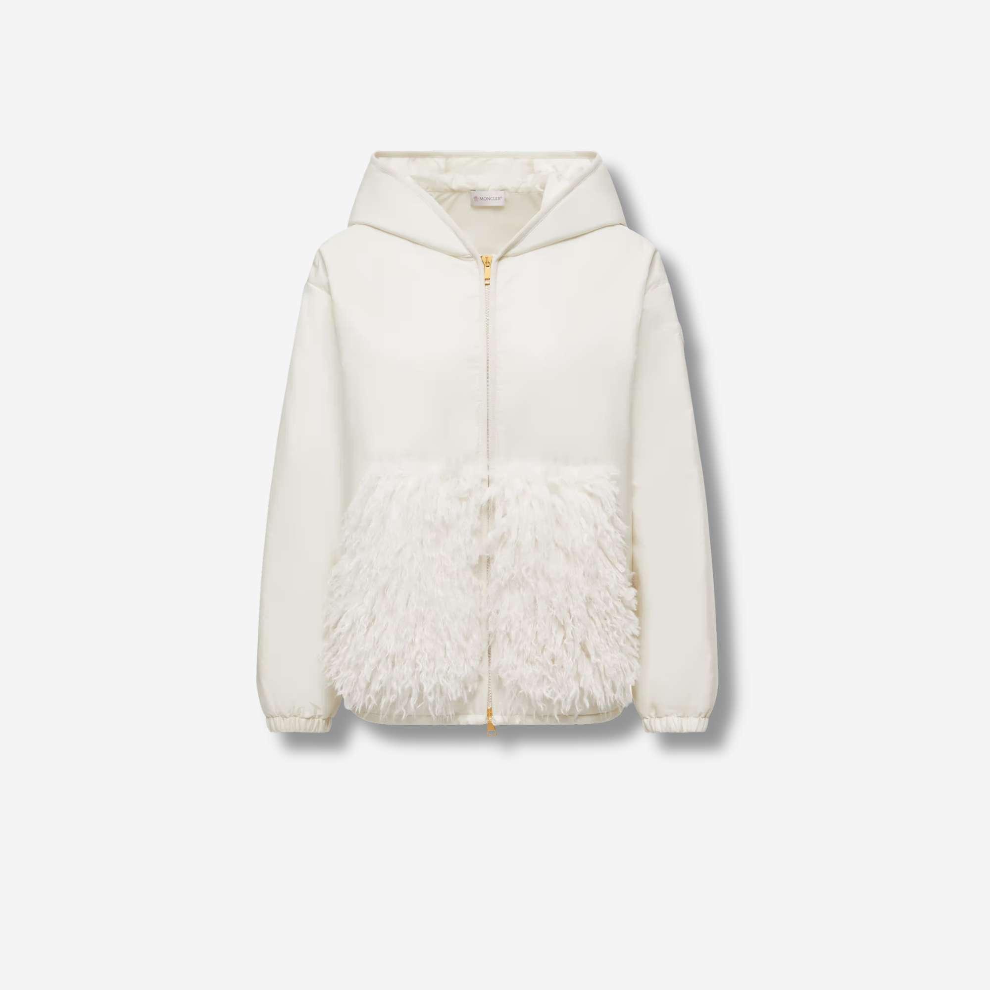 moncler white fur jacket