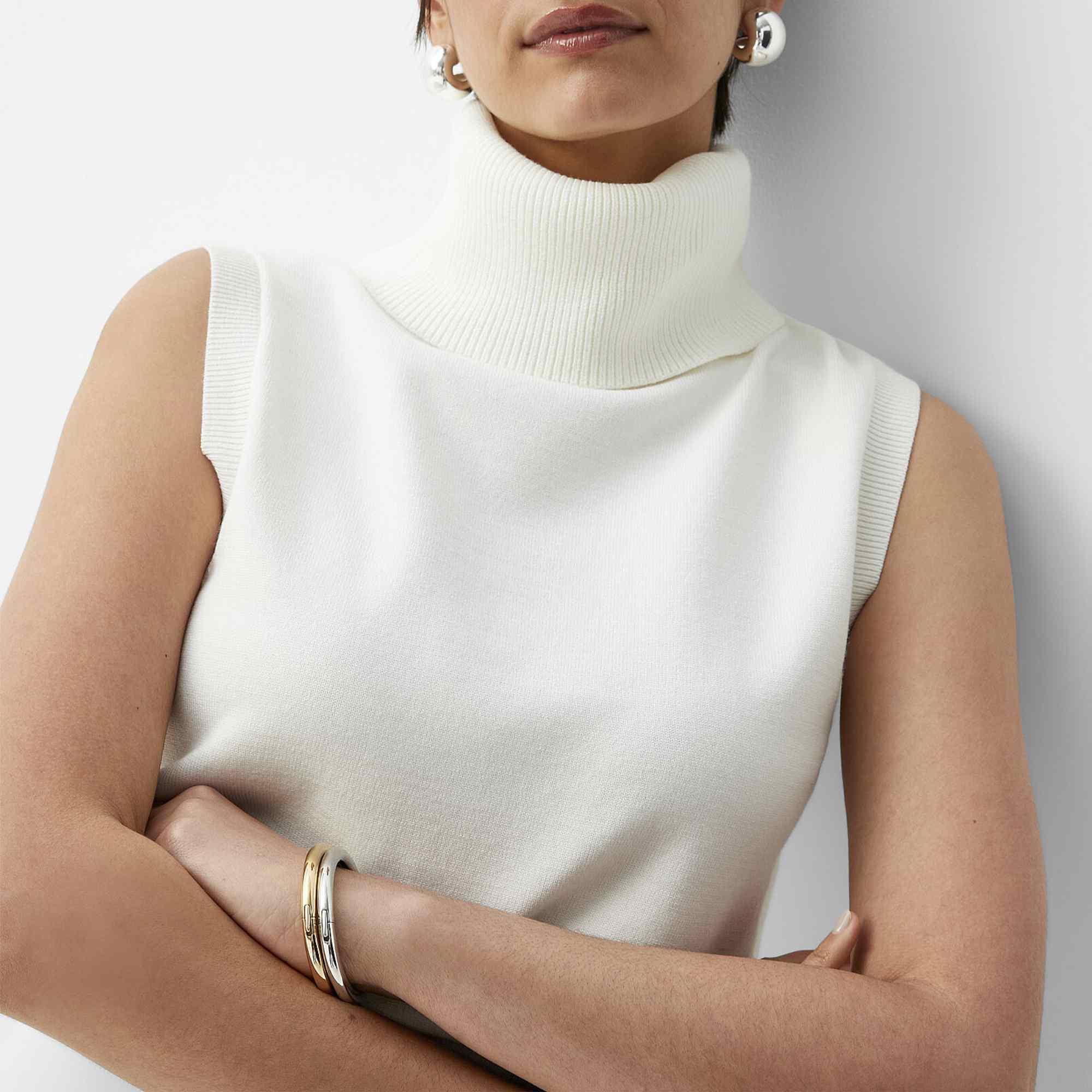 Flowy Turtleneck Sweater Vest