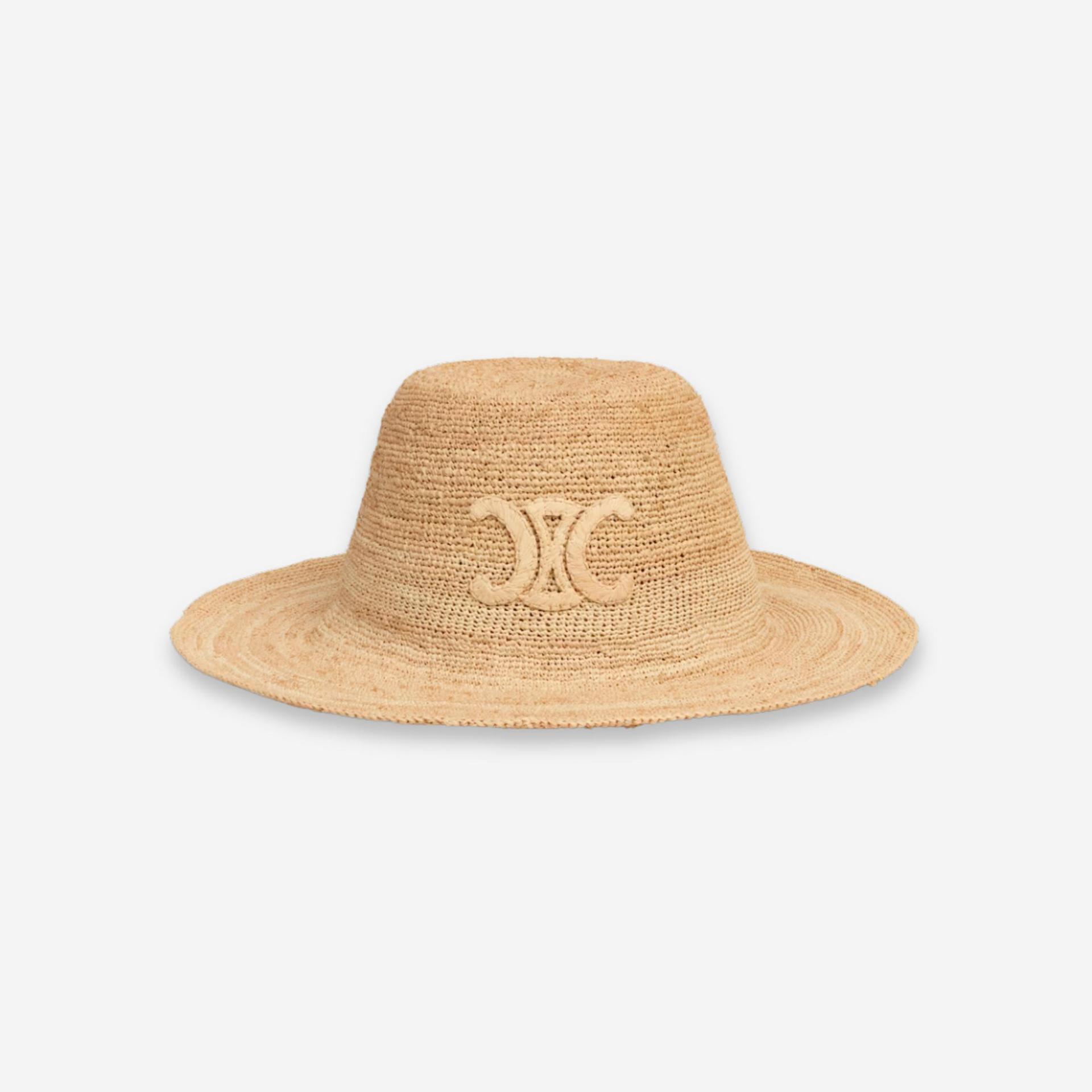 Celine Triomphe Raffia Hat