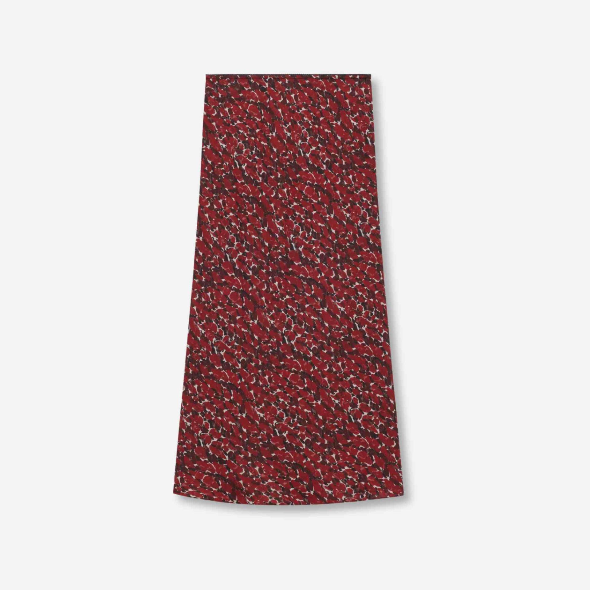 Saint Laurent Silk Muslin Midi Skirt