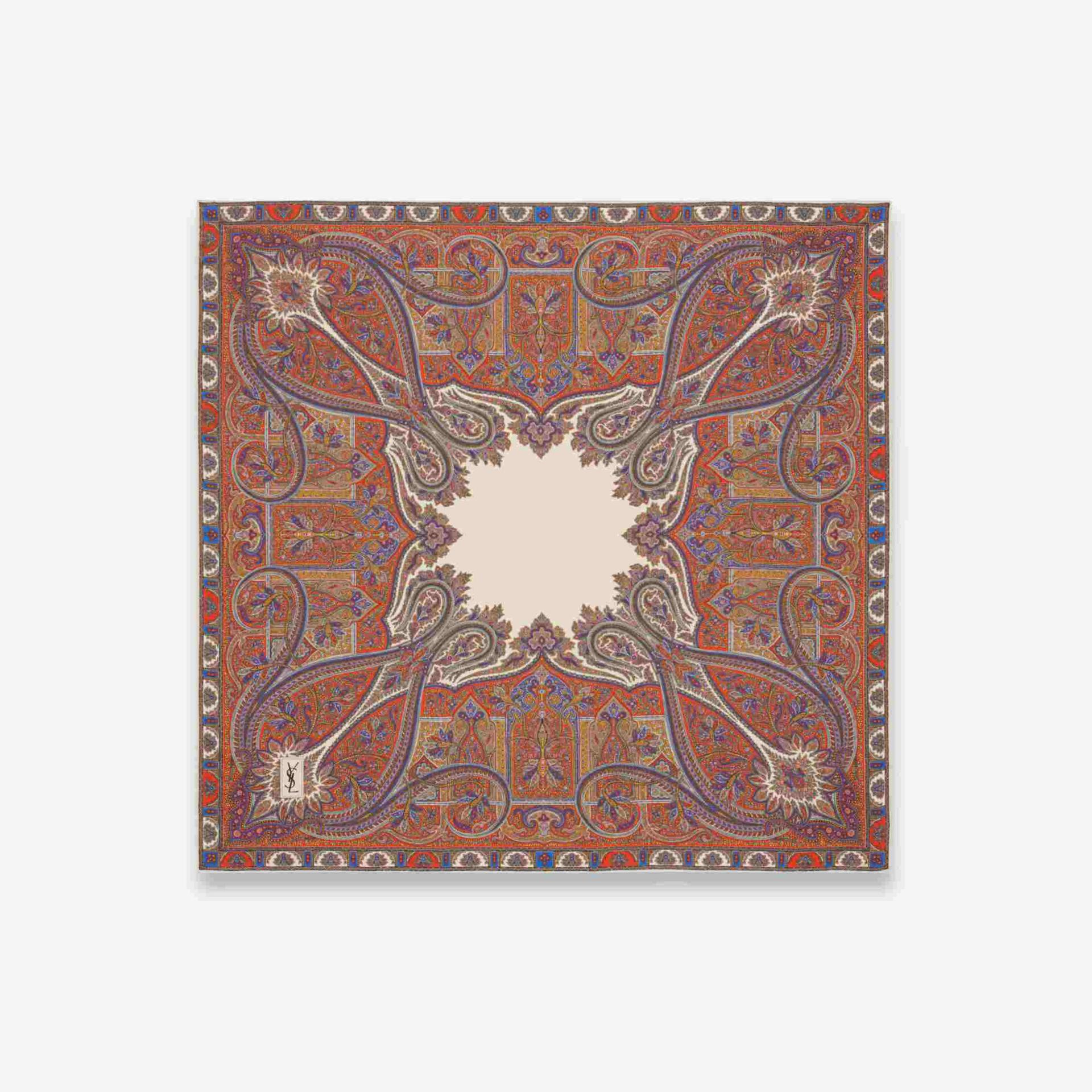 Saint Laurent Paisley Silk Scarf