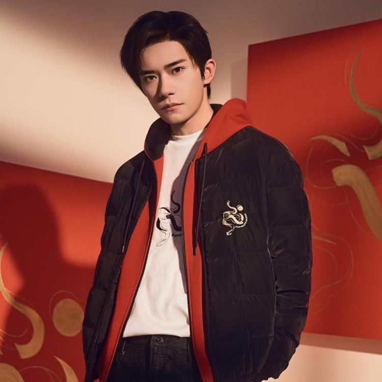 Armani red black hoodie