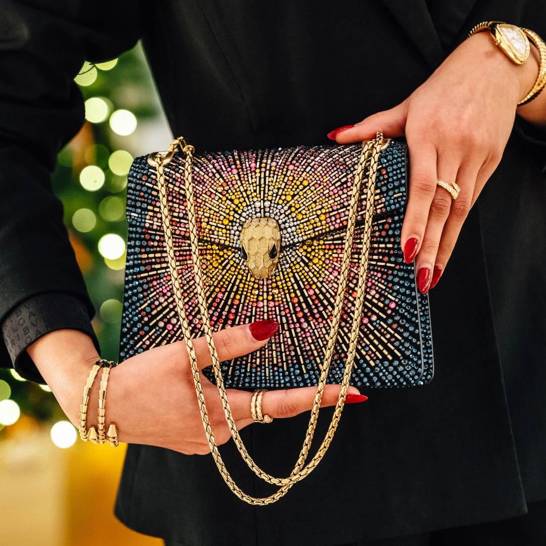 Bvlgari bag with gold chain