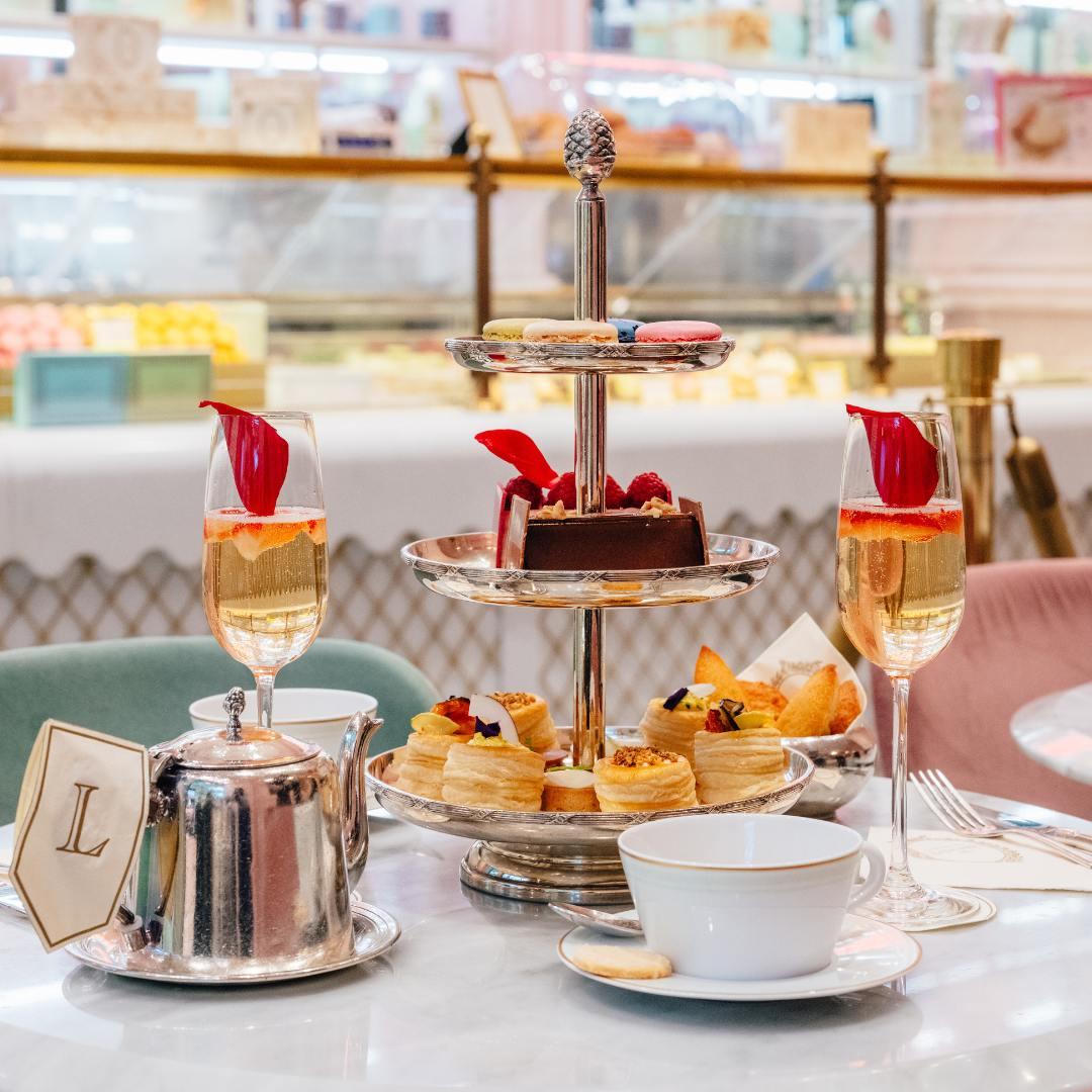 Laduree tea service dessert platter