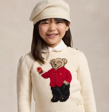 Ralph lauren kids white hoodie