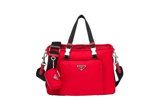 Re-Nylon and Saffiano Leather Pet Bag at Prada