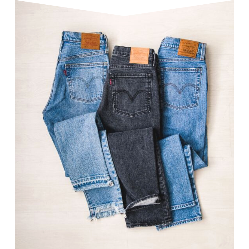 3 pairs of Levi's denim