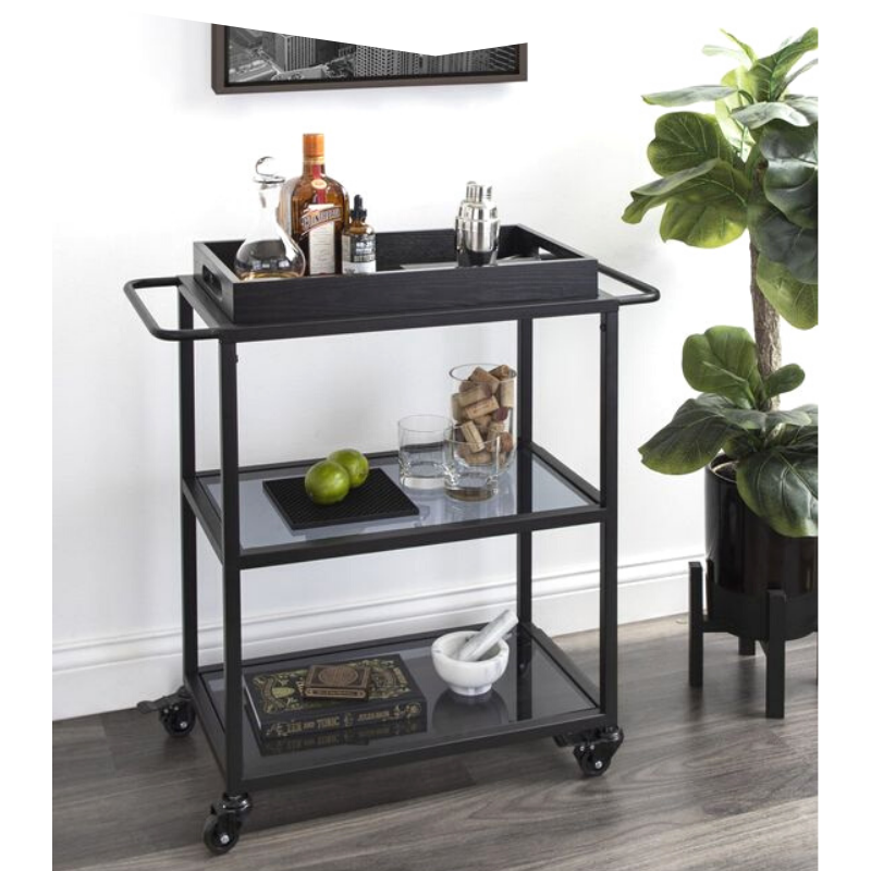 Black bar cart