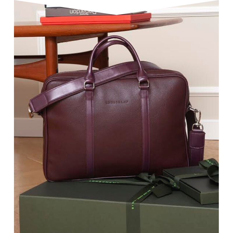 Dark maroon leather bag