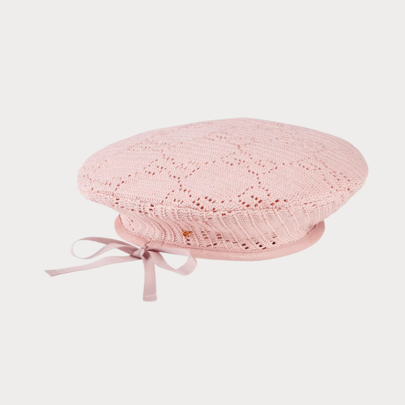 Gucci crochet pink beret