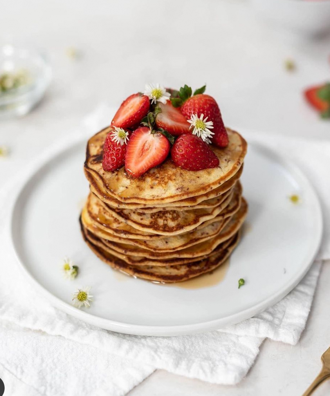pancakes and starberries
