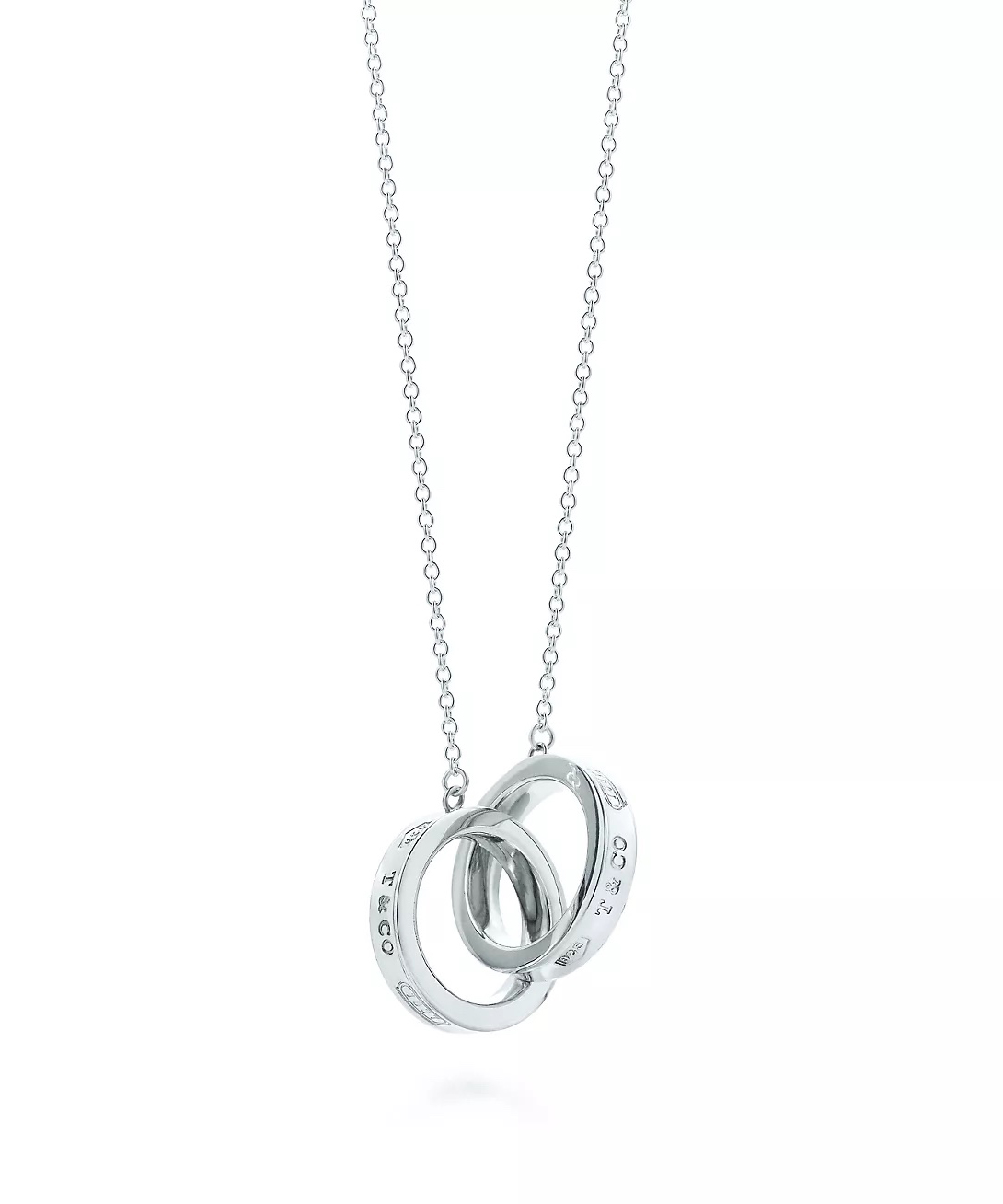 tiffan 1837 interlocking circles pendant in silver small
