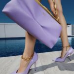 Lilac Jimmy Choo heels and purse