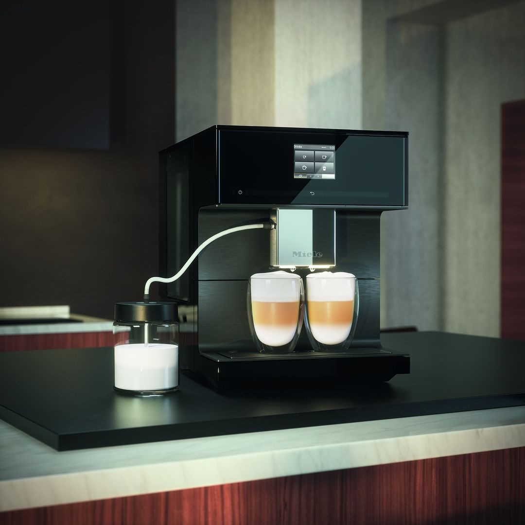Black espresso machine