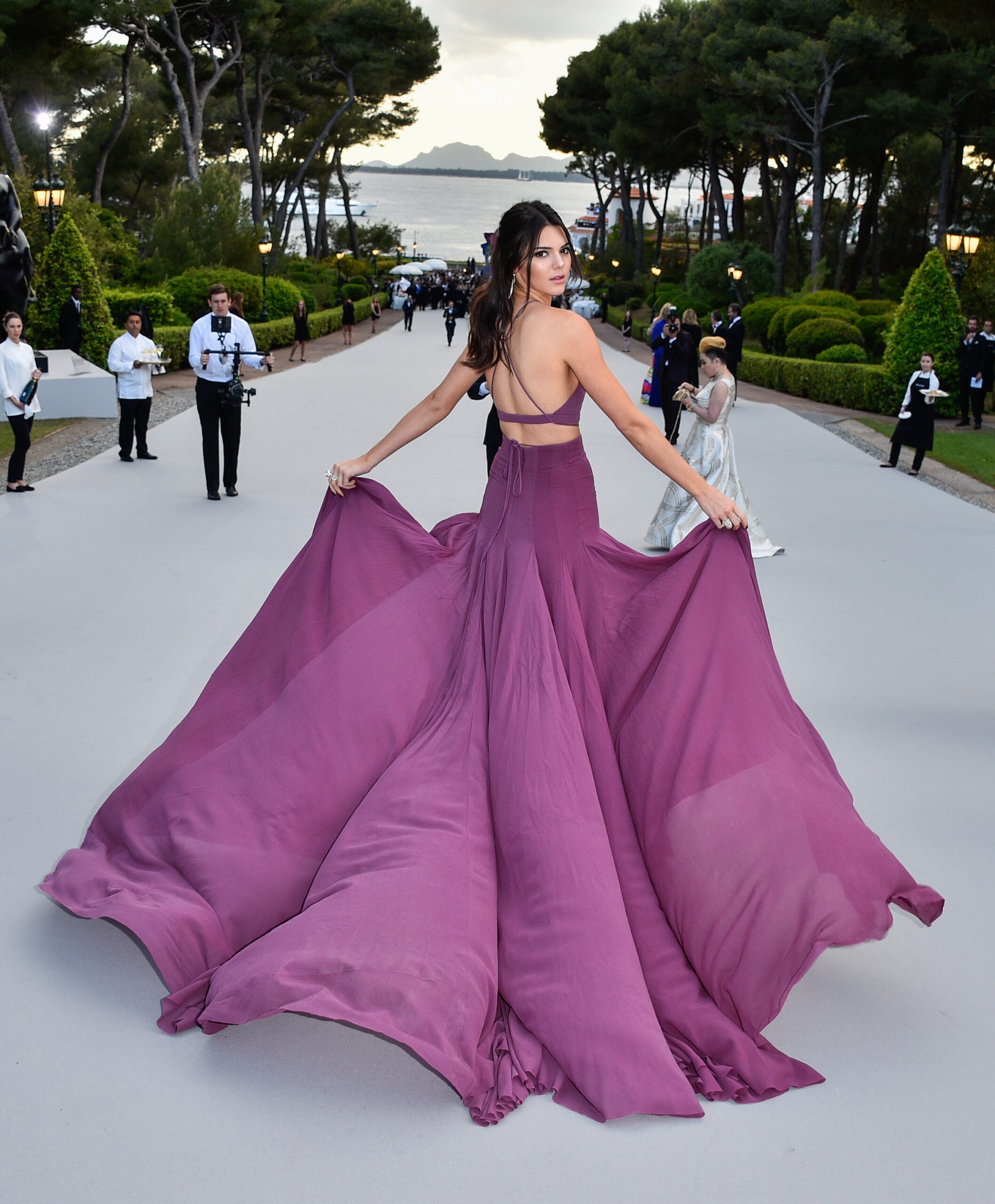 Kendall Jenner in a stunning purple dress, photographed by George Pimentel.