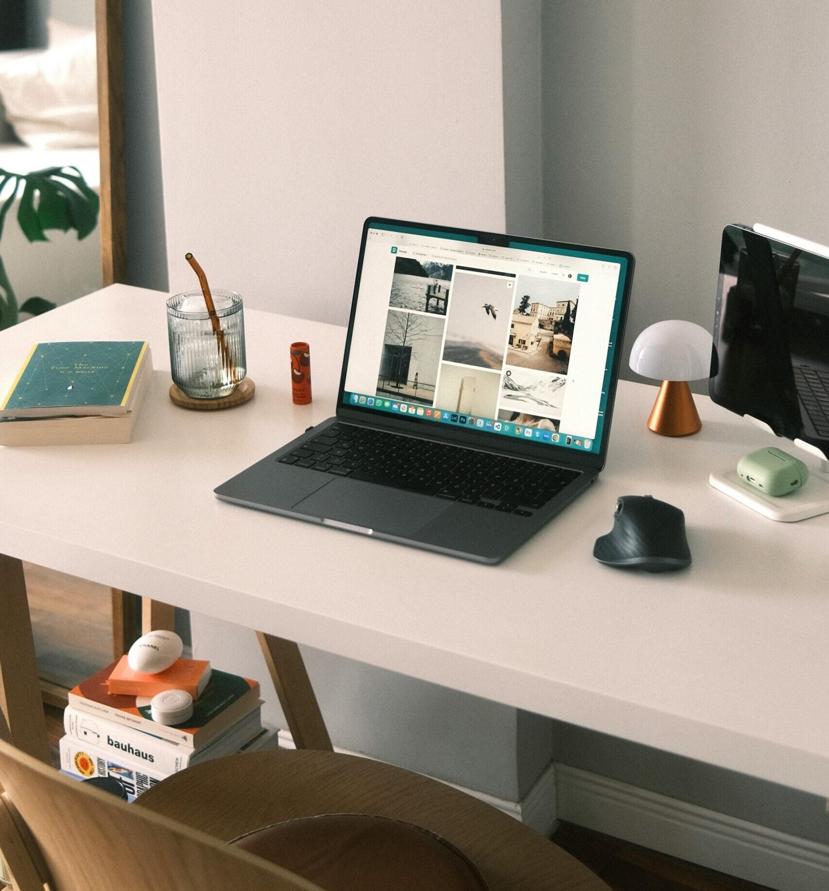 Laptop on desk