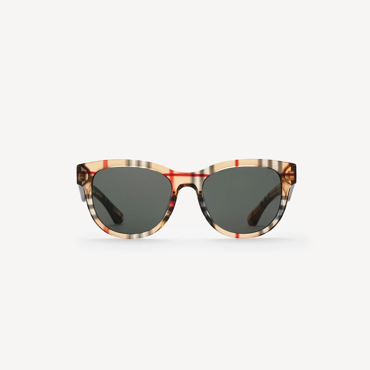 Plaid rimmed sunglasses