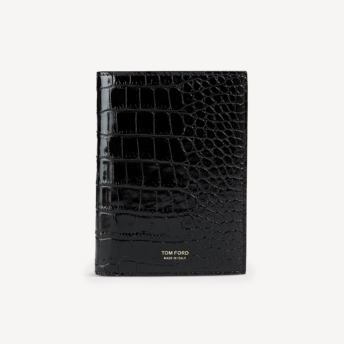 Black croc leather wallet